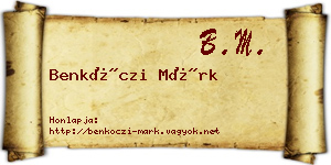 Benkóczi Márk névjegykártya