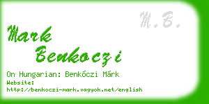 mark benkoczi business card